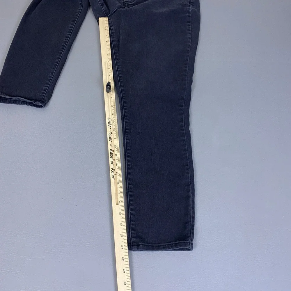 d.jeans Womens Plus Size 16W Faded Black Skinny Jeans Stretch Mid Rise Dark Gray